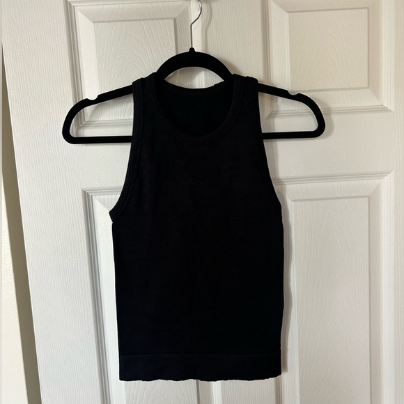 Alala black stretch seamless ribbed medium tank m - Picture 3 of 6